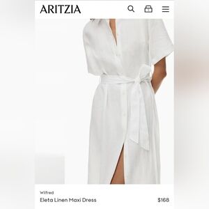 Aritzia Eleta Linen Maxi Dress (Small)